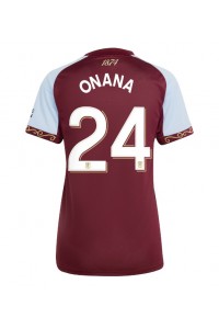 Fotbalové Dres Aston Villa Amadou Onana #24 Dámské Domácí Oblečení 2025-26 Krátký Rukáv
